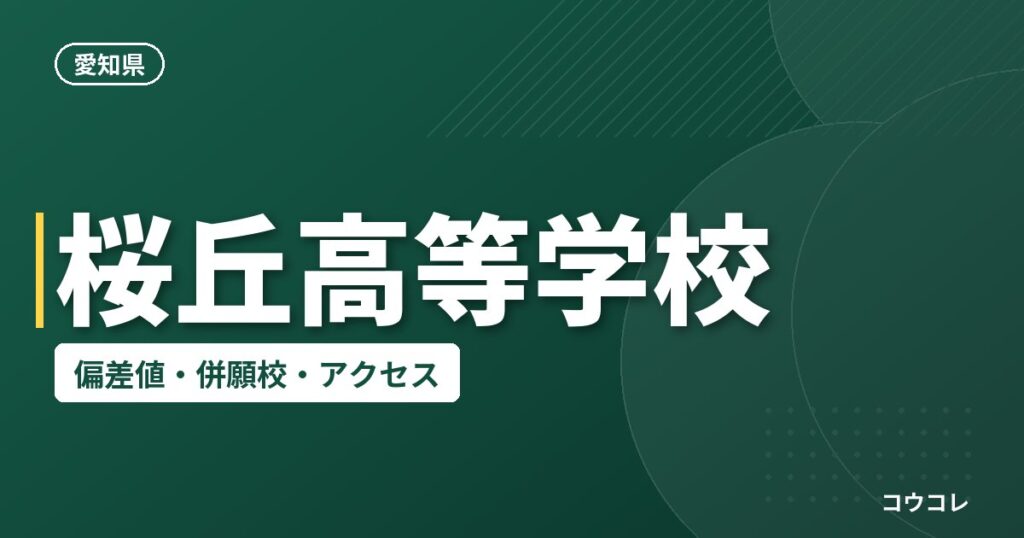 桜丘高等学校の偏差値・併願校・アクセス