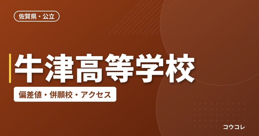 牛津高等学校の偏差値・併願校・アクセス