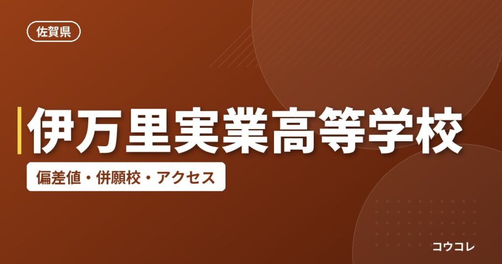 伊万里実業高等学校の偏差値・併願校・アクセス