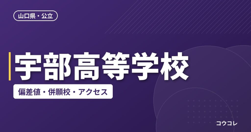 宇部高等学校の偏差値・併願校・アクセス