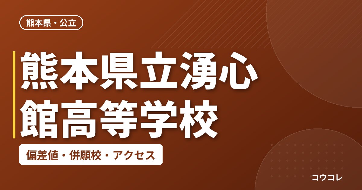 熊本県立湧心館高等学校の偏差値・併願校・アクセス