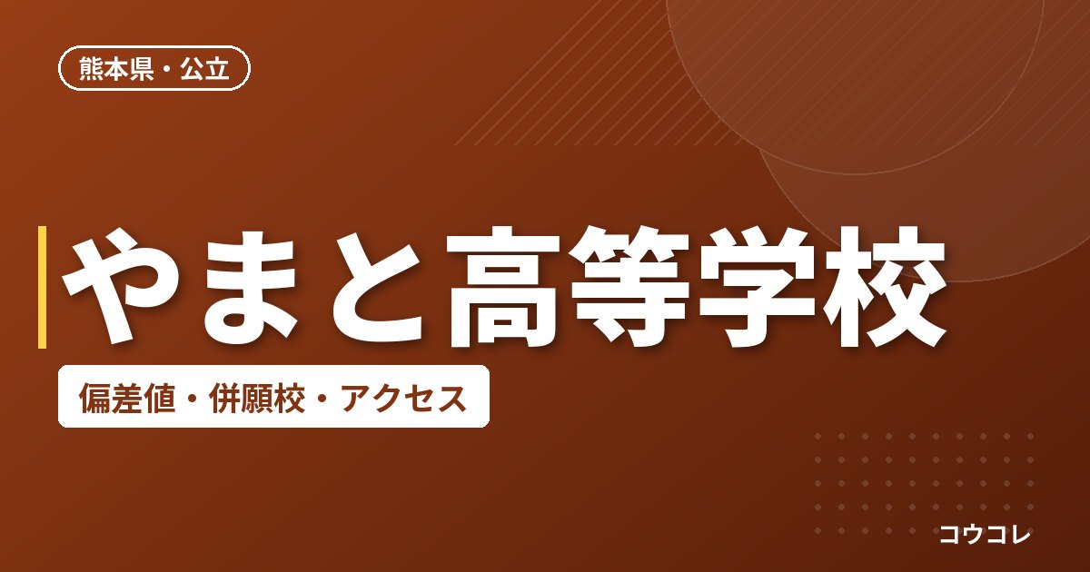 やまと高等学校の偏差値・併願校・アクセス