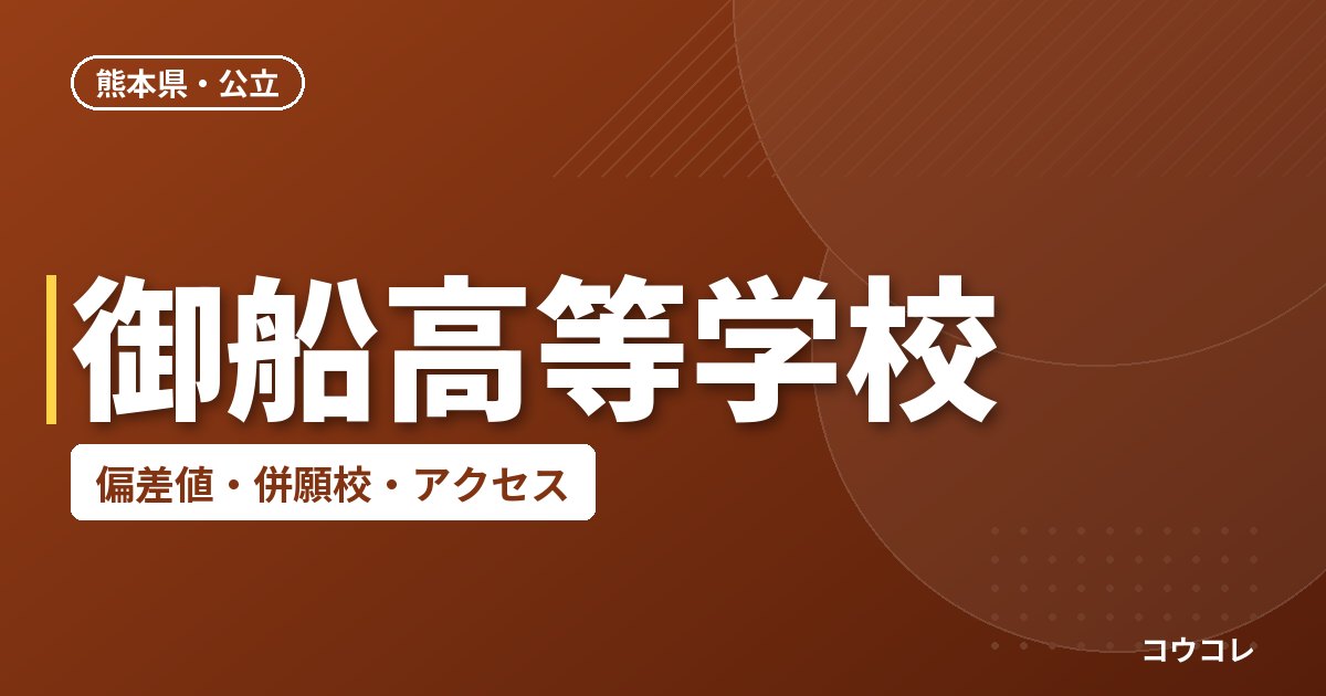 御船高等学校の偏差値・併願校・アクセス