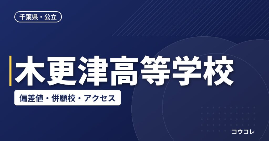 木更津高等学校の偏差値・併願校・アクセス