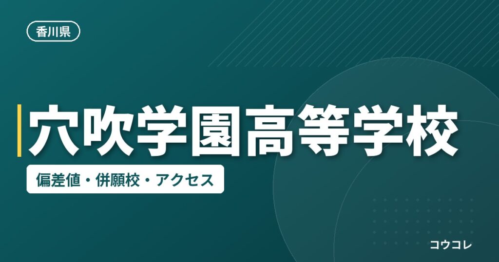 穴吹学園高等学校の偏差値・併願校・アクセス