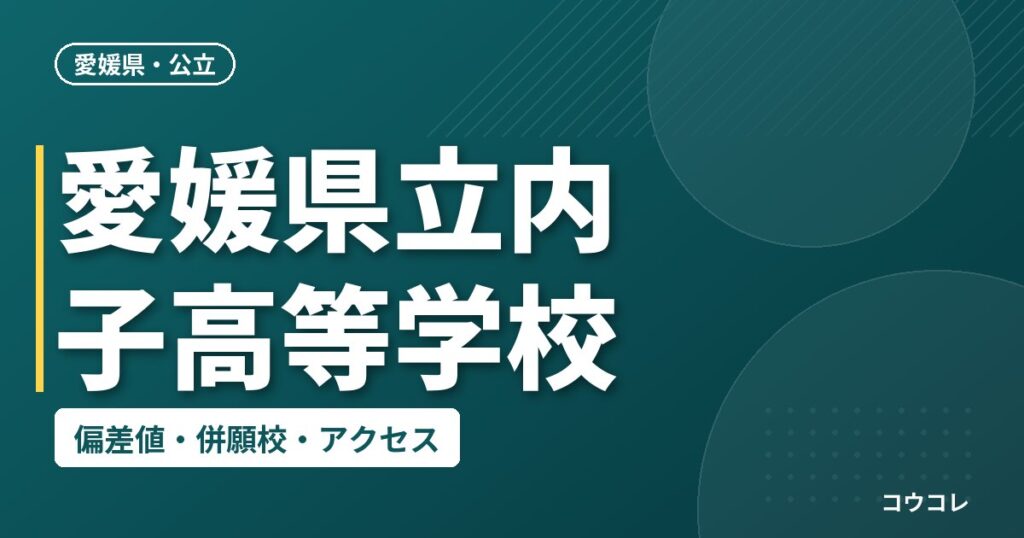 愛媛県立内子高等学校の偏差値・併願校・アクセス