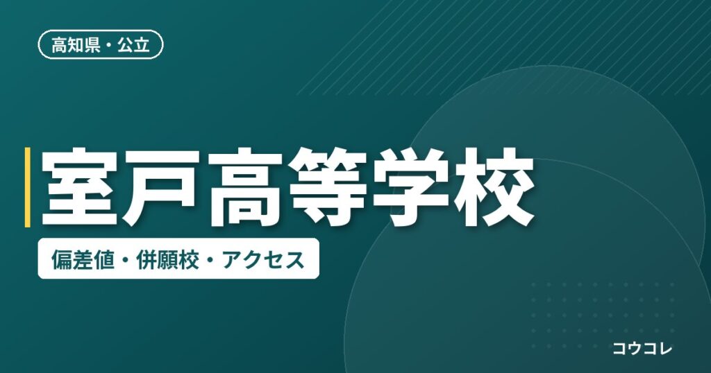 室戸高等学校の偏差値・併願校・アクセス
