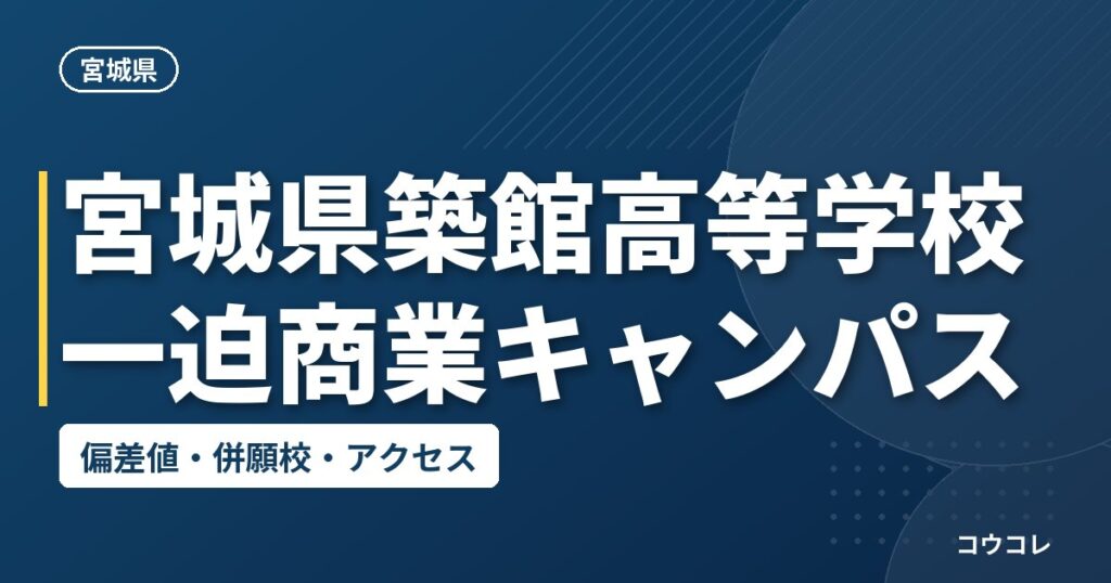 宮城県築館高等学校一迫商業キャンパスの偏差値・併願校・アクセス