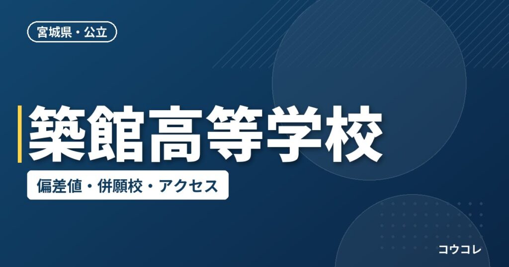 築館高等学校の偏差値・併願校・アクセス