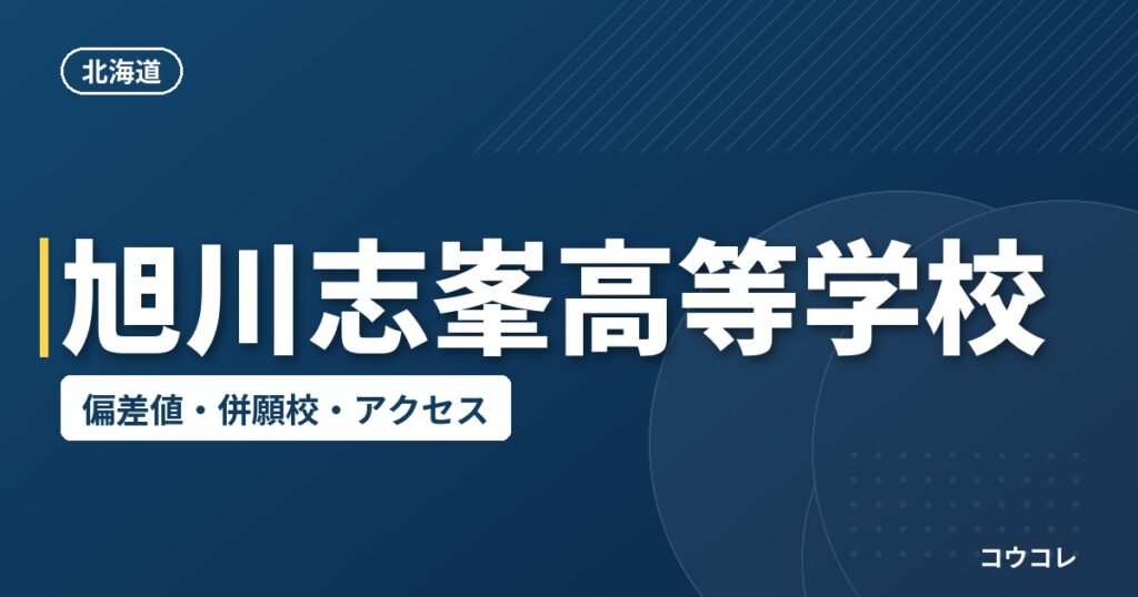旭川志峯高等学校の偏差値・併願校・アクセス