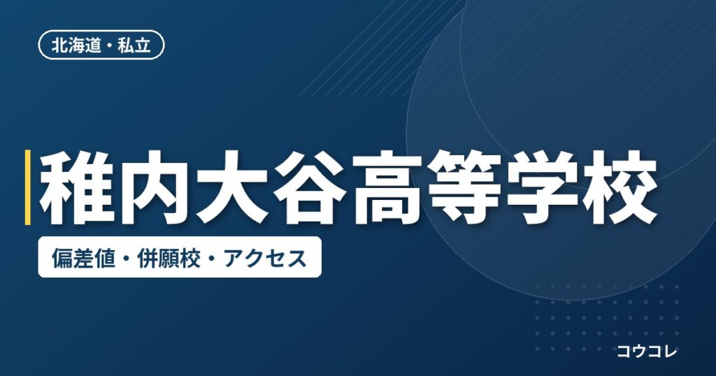 稚内大谷高等学校の偏差値・併願校・アクセス