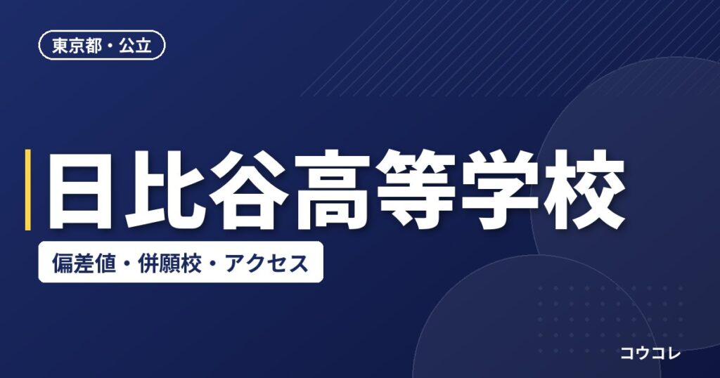 日比谷高等学校の偏差値・併願校・アクセス