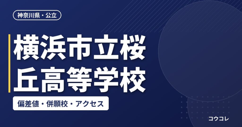 横浜市立桜丘高等学校の偏差値・併願校・アクセス