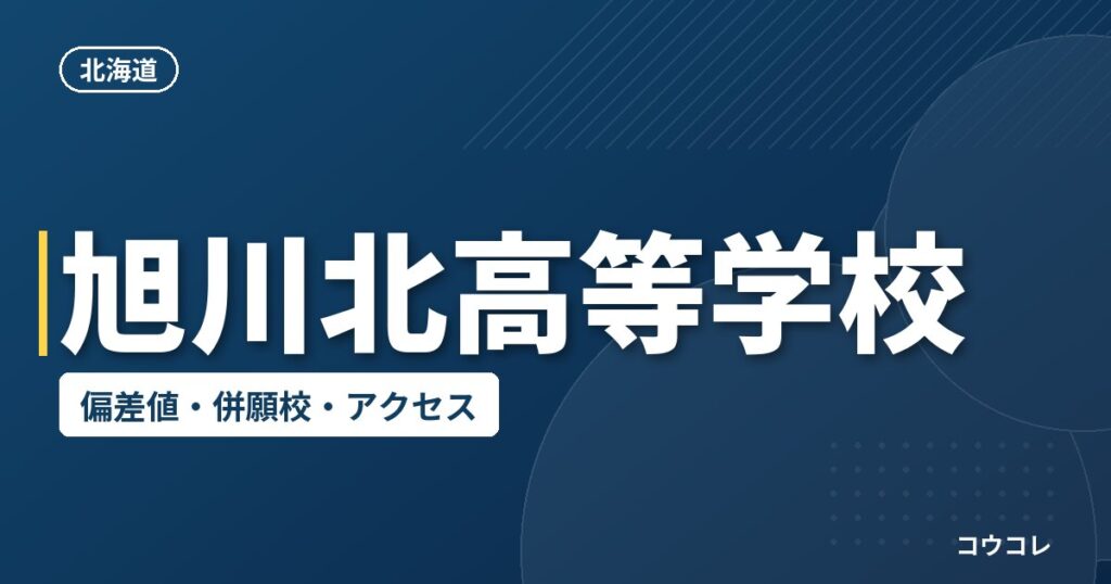 旭川北高等学校の偏差値・併願校・アクセス