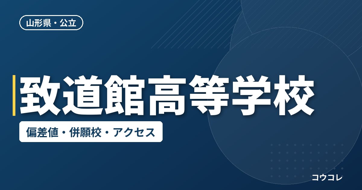 致道館高等学校の偏差値・併願校・アクセス