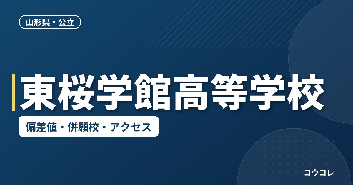 東桜学館高等学校の偏差値・併願校・アクセス