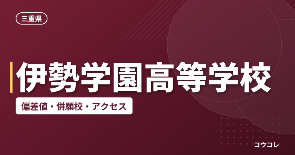 伊勢学園高等学校の偏差値・併願校・アクセス