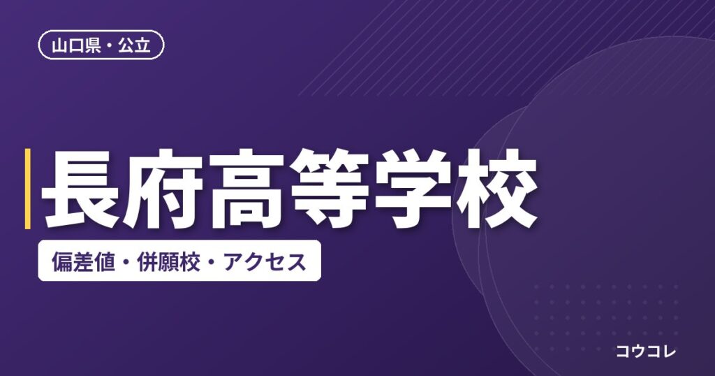 長府高等学校の偏差値・併願校・アクセス