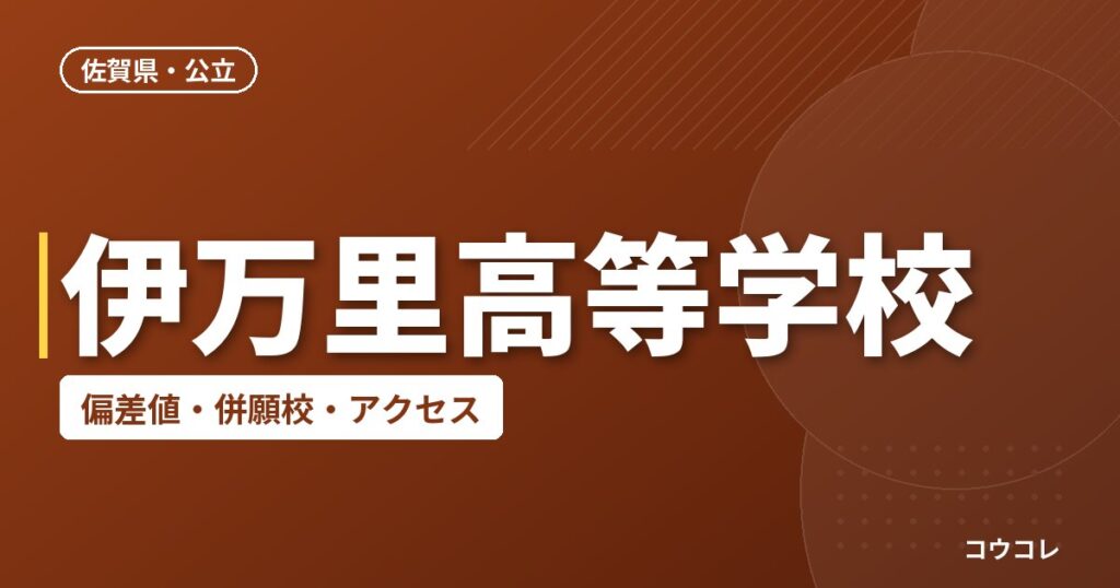 伊万里高等学校の偏差値・併願校・アクセス