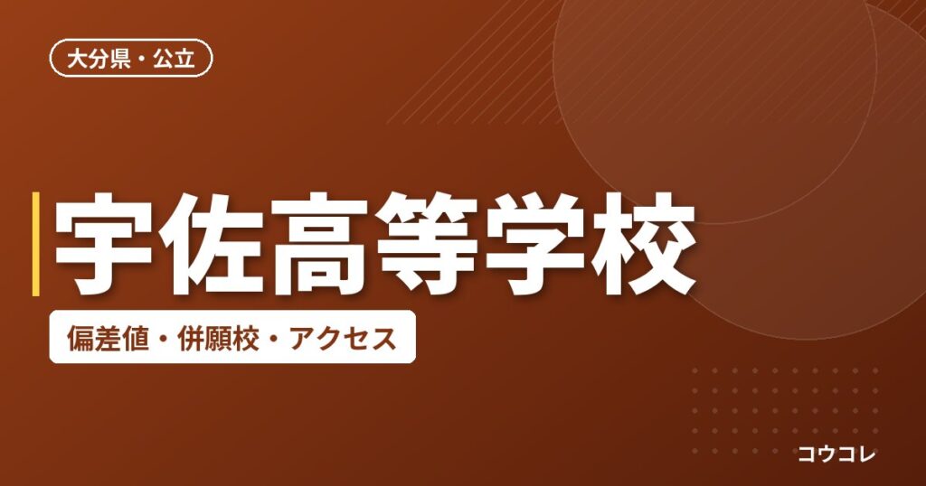 宇佐高等学校の偏差値・併願校・アクセス