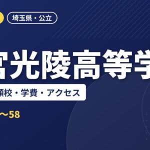 大宮光陵高等学校の偏差値・併願校・学費・アクセス｜2027年度入試