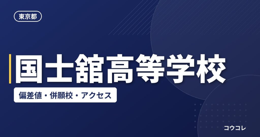 国士舘高等学校の偏差値・併願校・アクセス