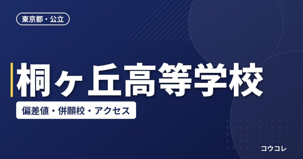 桐ヶ丘高等学校の偏差値・併願校・アクセス