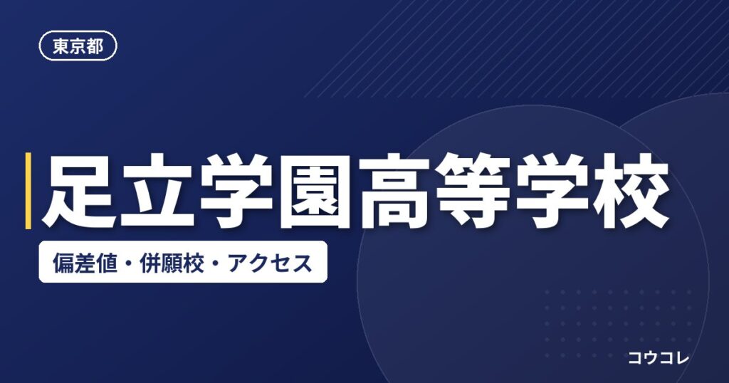 足立学園高等学校の偏差値・併願校・アクセス