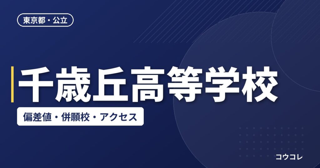 千歳丘高等学校の偏差値・併願校・アクセス