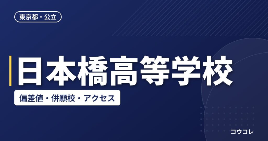 日本橋高等学校の偏差値・併願校・アクセス