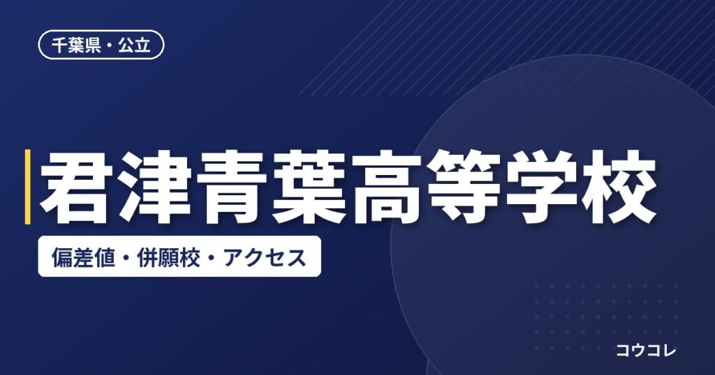 君津青葉高等学校の偏差値・併願校・アクセス