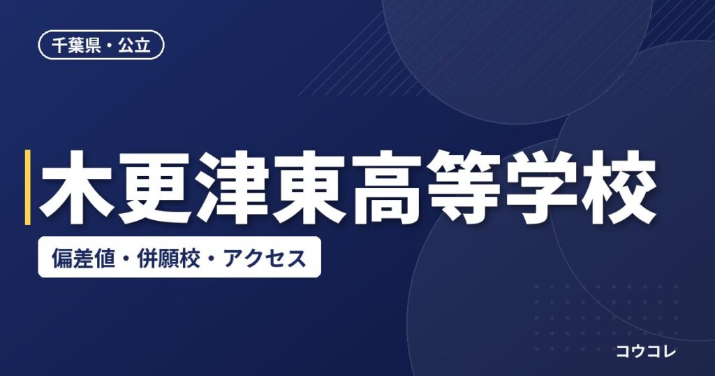 木更津東高等学校の偏差値・併願校・アクセス