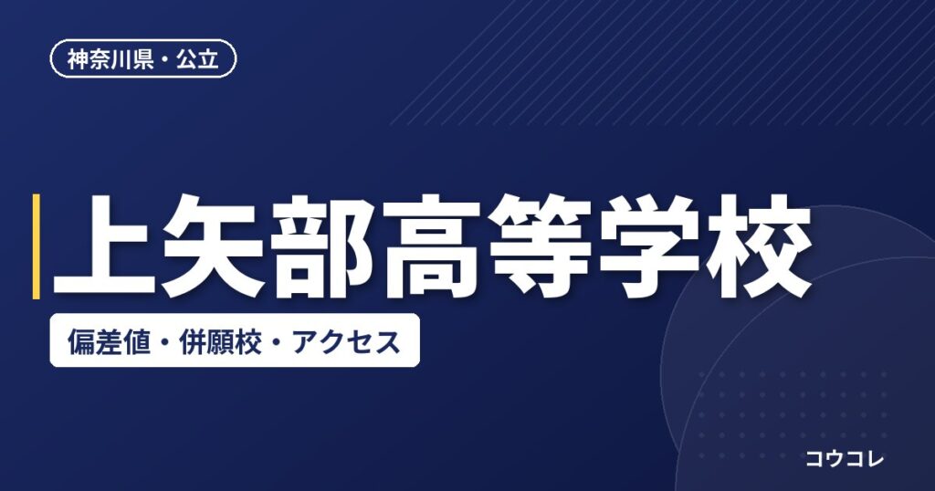 上矢部高等学校の偏差値・併願校・アクセス