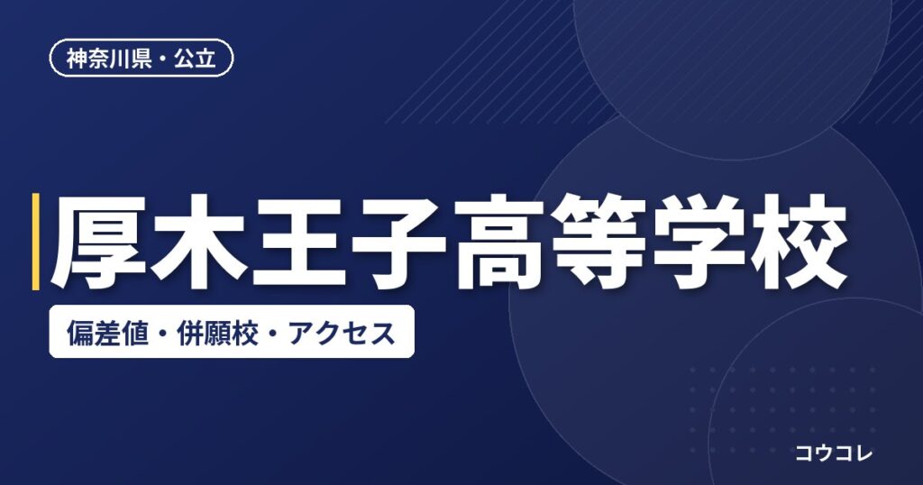 厚木王子高等学校の偏差値・併願校・アクセス