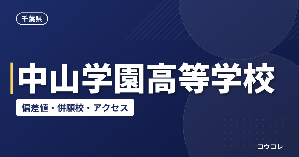 中山学園高等学校の偏差値・併願校・アクセス