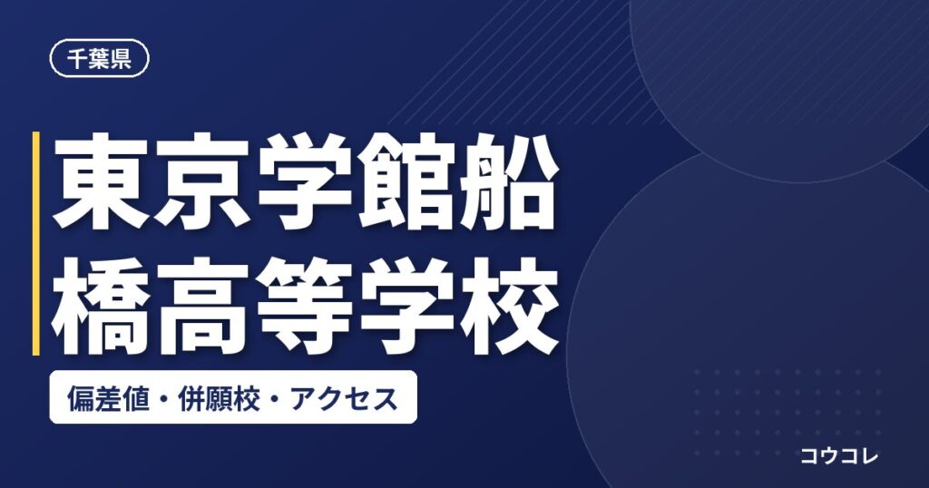 東京学館船橋高等学校の偏差値・併願校・アクセス