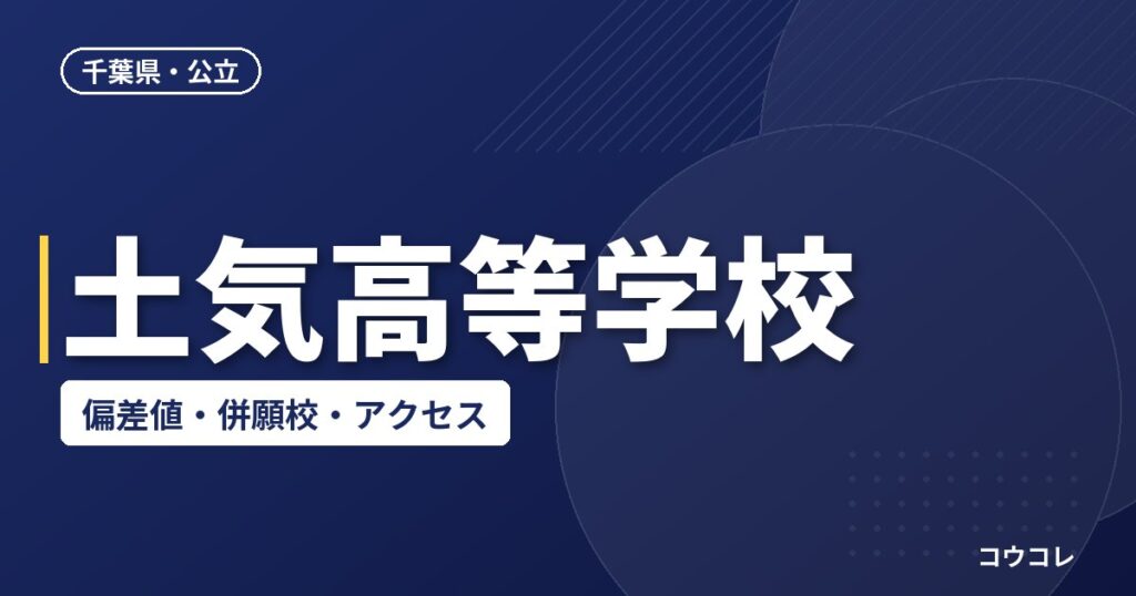 土気高等学校の偏差値・併願校・アクセス