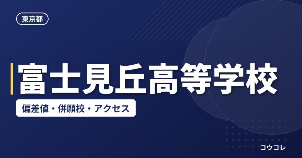 富士見丘高等学校の偏差値・併願校・アクセス