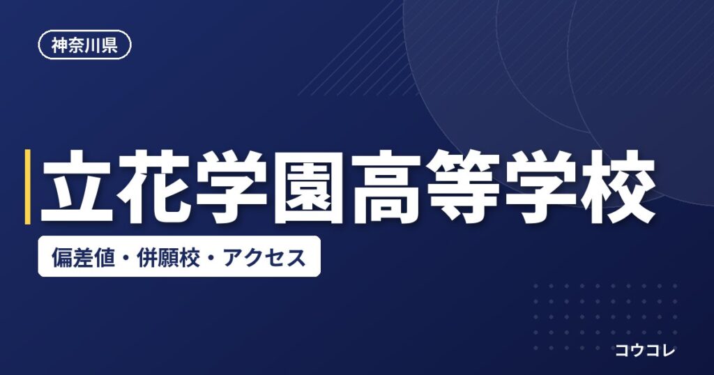 立花学園高等学校の偏差値・併願校・アクセス