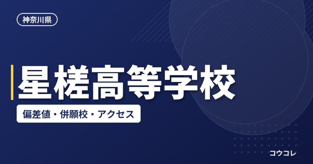 星槎高等学校の偏差値・併願校・アクセス