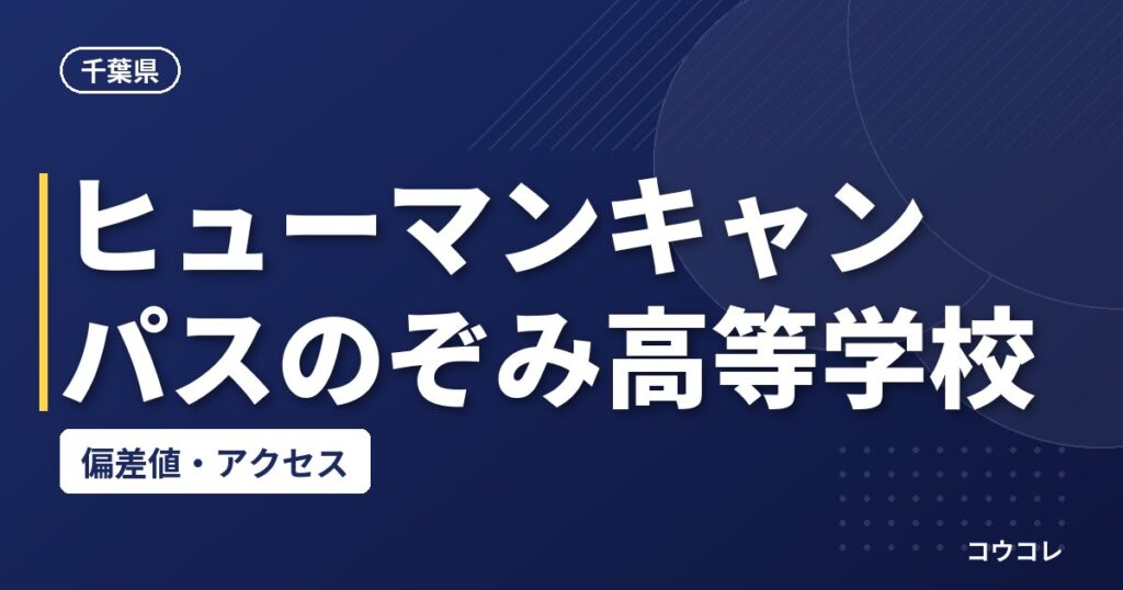 ヒューマンキャンパスのぞみ高等学校の偏差値・アクセス