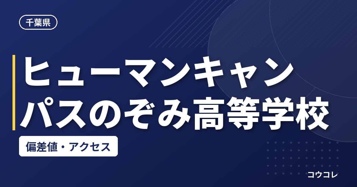 ヒューマンキャンパスのぞみ高等学校の偏差値・アクセス