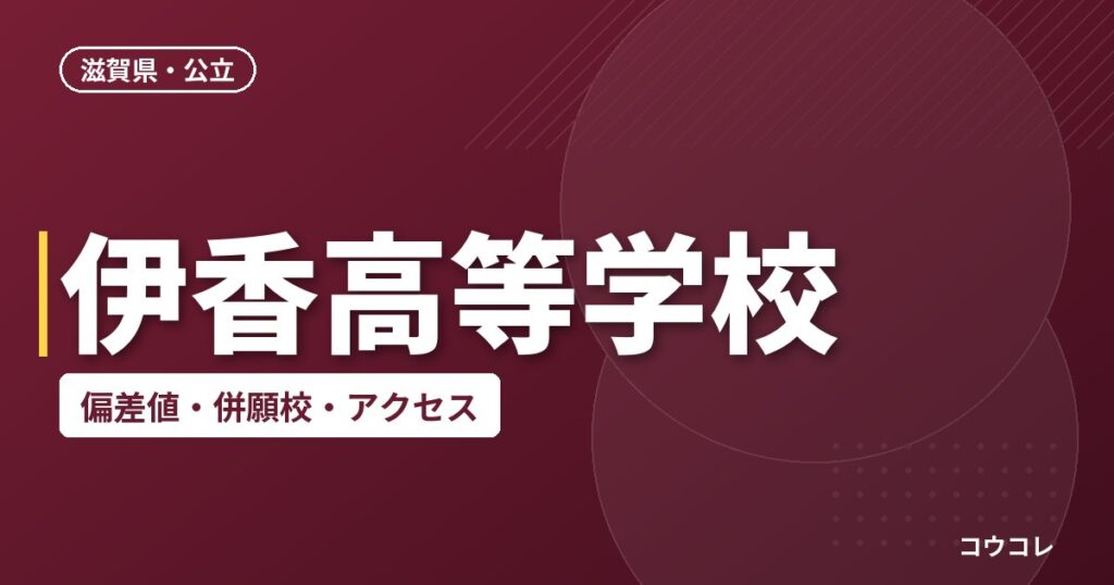伊香高等学校の偏差値・併願校・アクセス