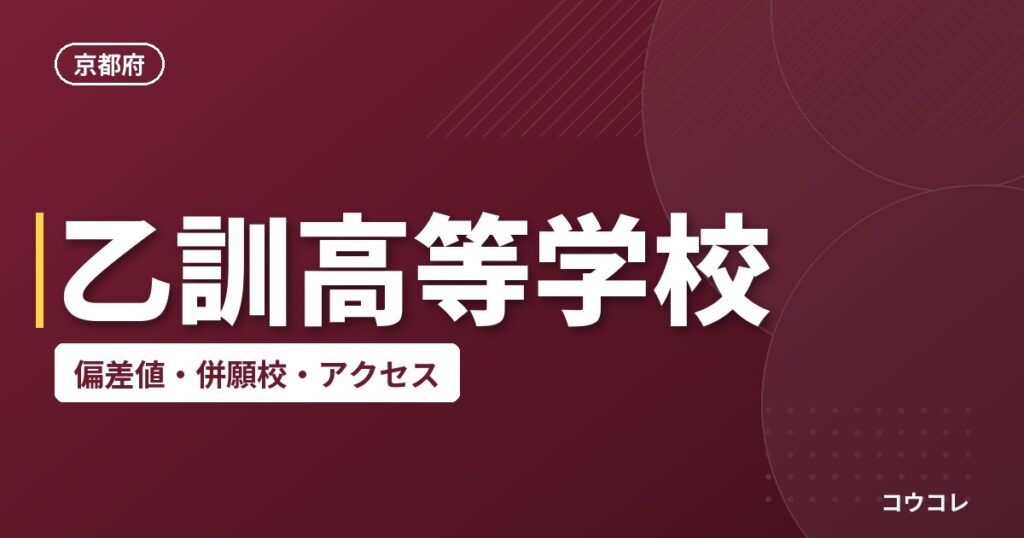 乙訓高等学校の偏差値・併願校・アクセス