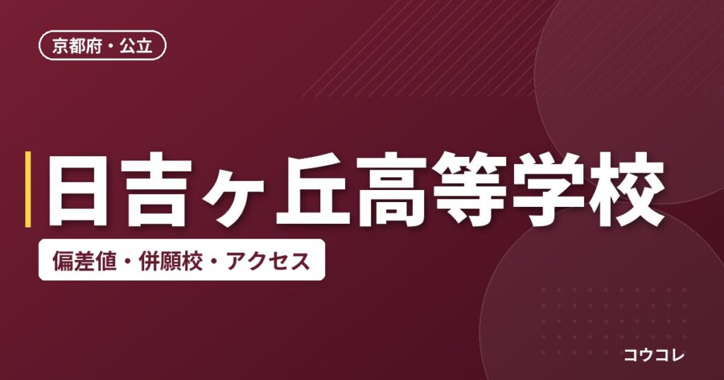 日吉ヶ丘高等学校の偏差値・併願校・アクセス