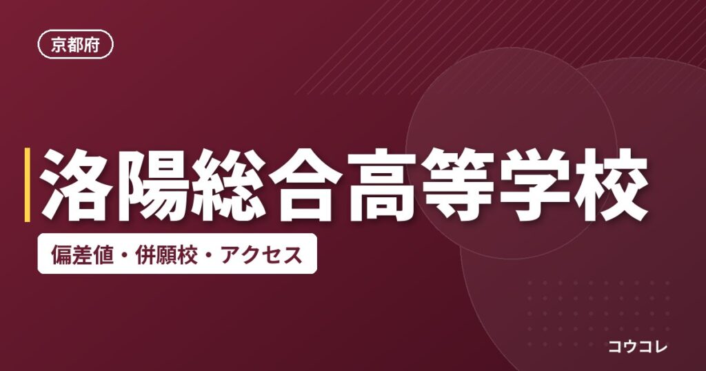 洛陽総合高等学校の偏差値・併願校・アクセス