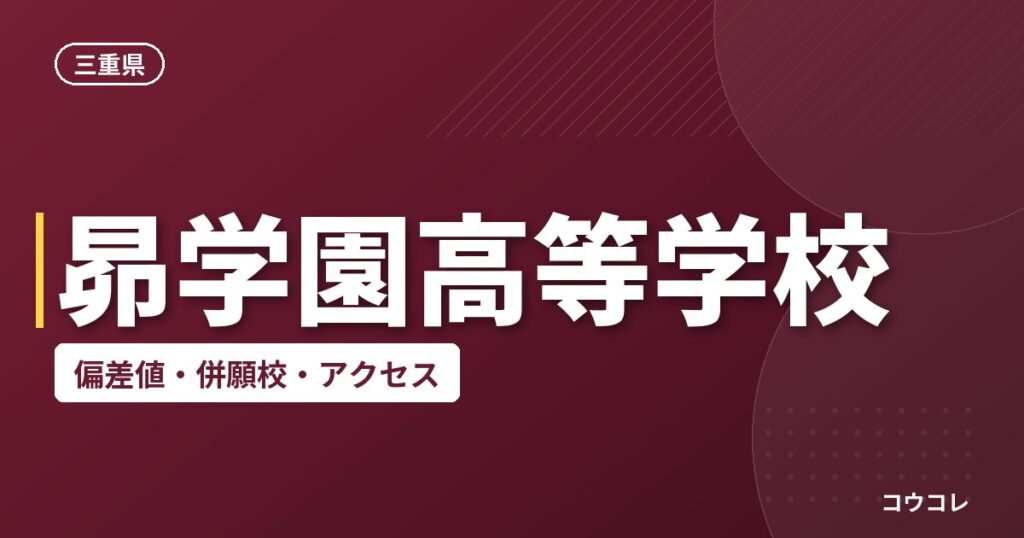 昴学園高等学校の偏差値・併願校・アクセス