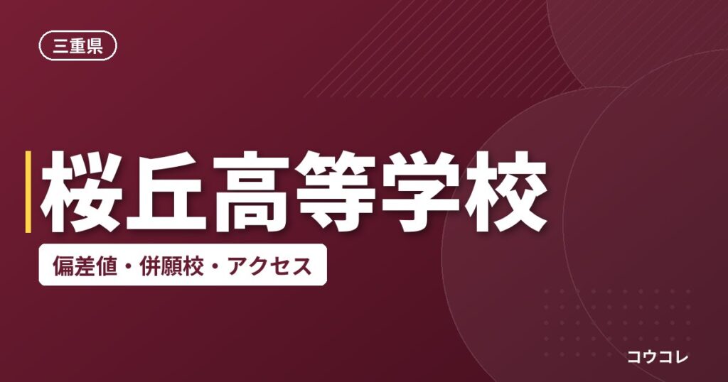 桜丘高等学校の偏差値・併願校・アクセス