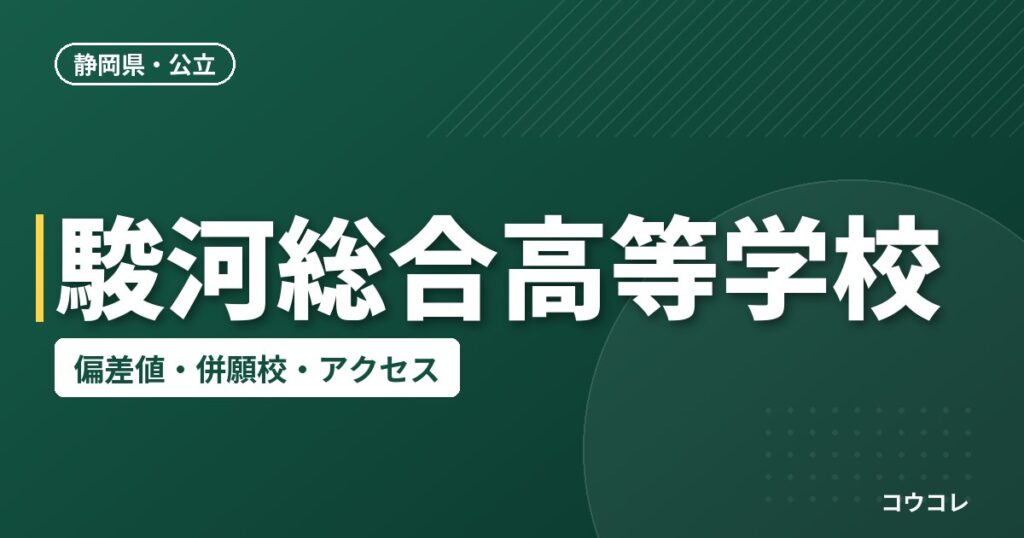駿河総合高等学校の偏差値・併願校・アクセス