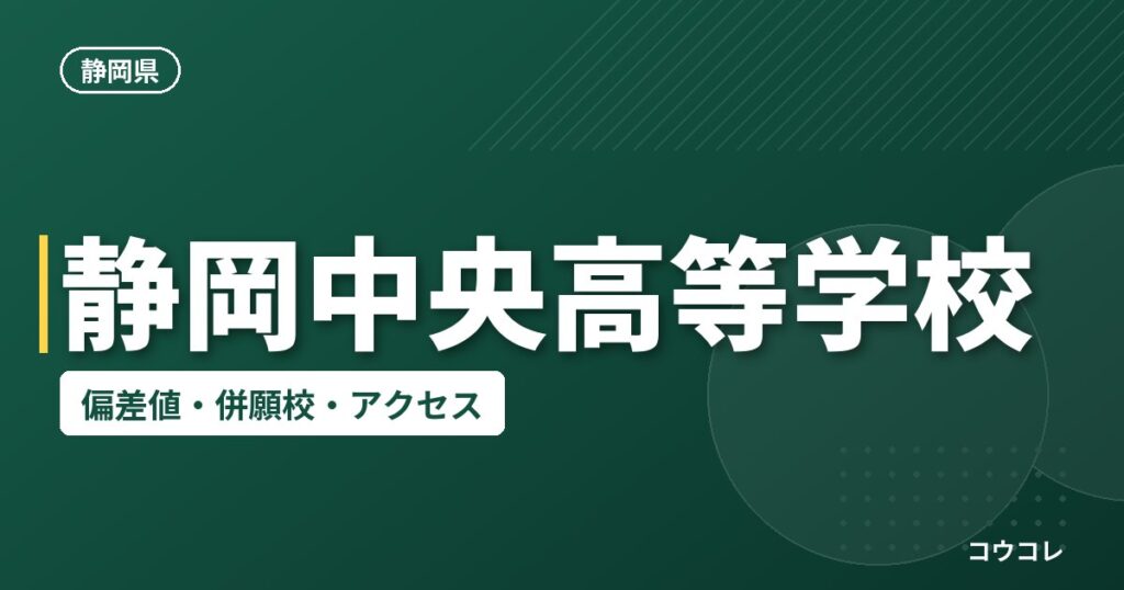 静岡中央高等学校の偏差値・併願校・アクセス